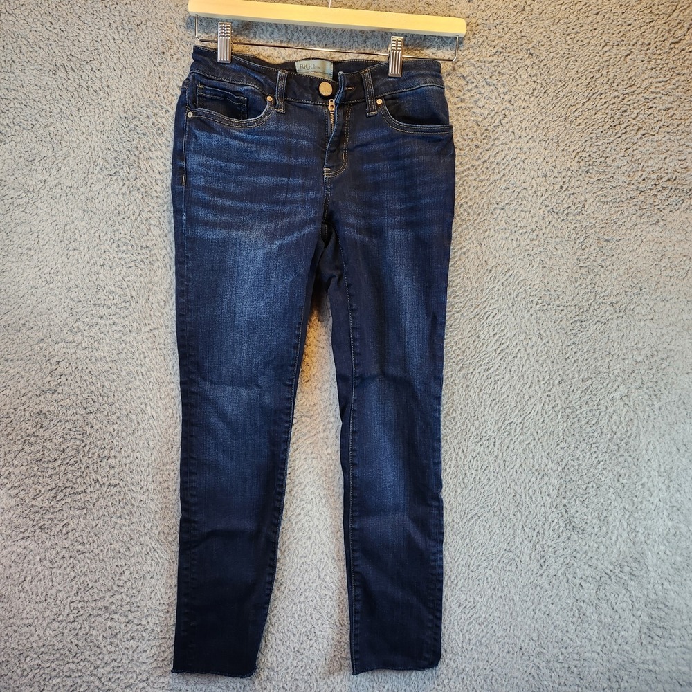 BKE Jeans Womens 27 (Fits 25x26) Blue Stretch Low Rise Stella Ankle Skinny